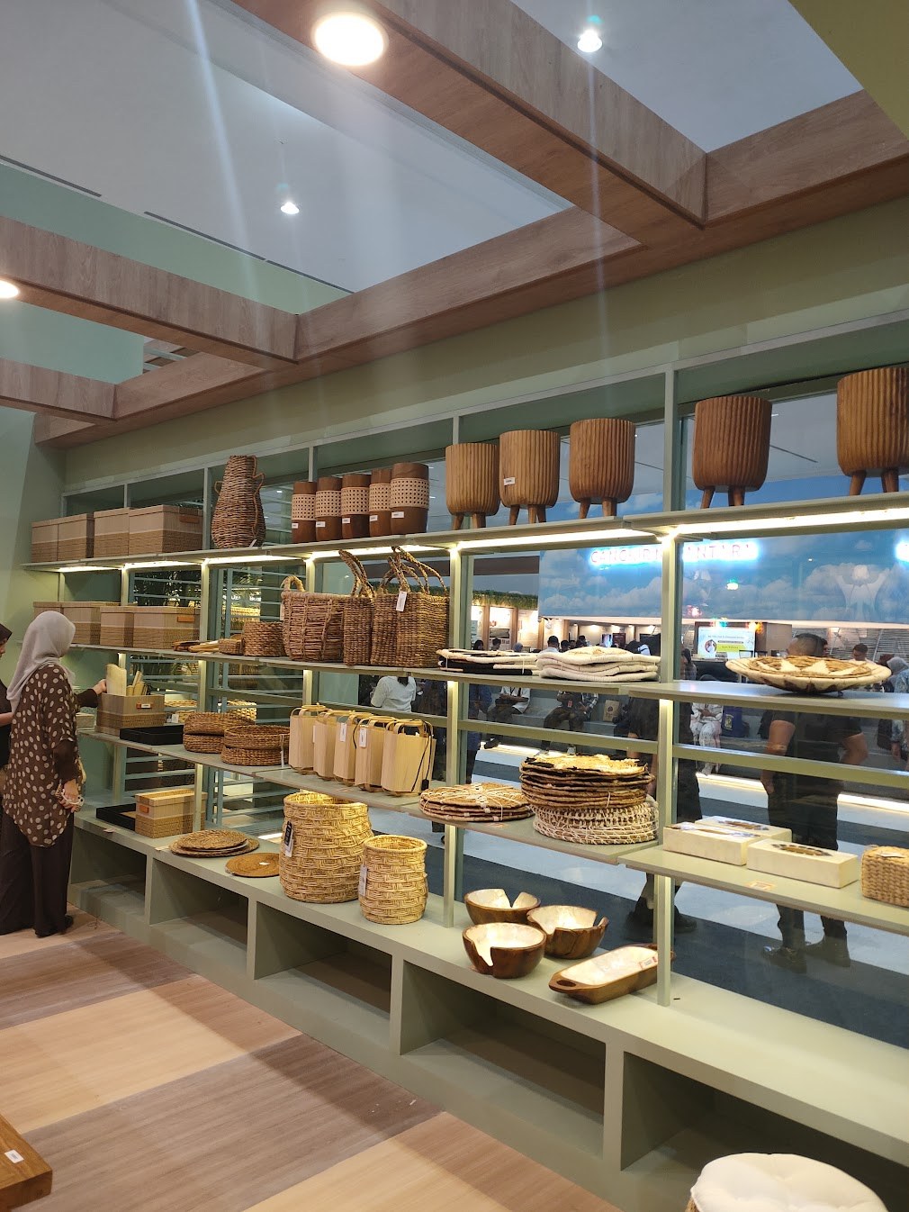 Woven baskets and functional products made from natural materials on display at KKI